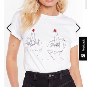 Nasty Gal Tops - Double middle finger tee Nasty Gal Tops - Double middle finger tee